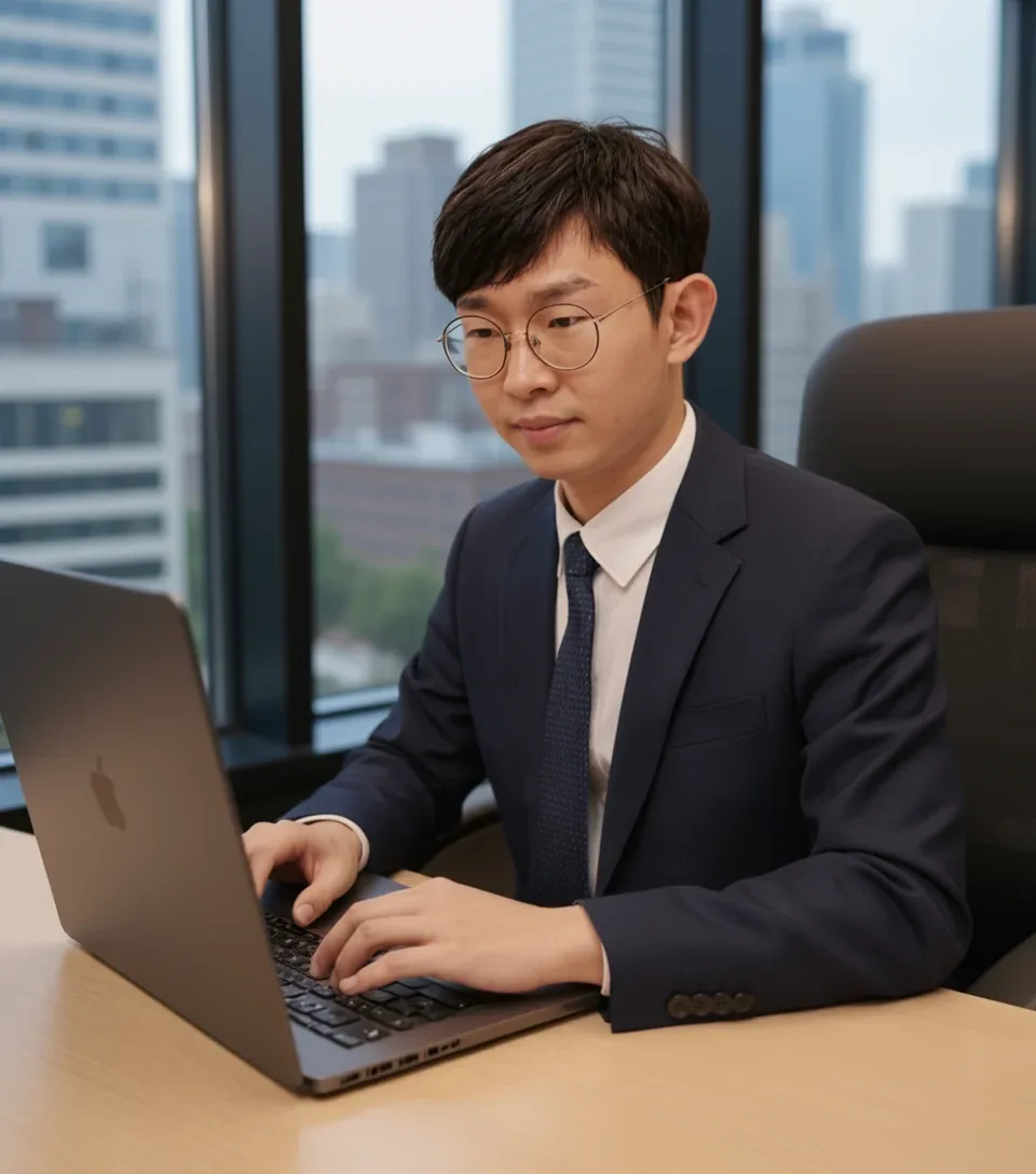 다함세무회계사무소 사무실에서 업무 중인 회계사